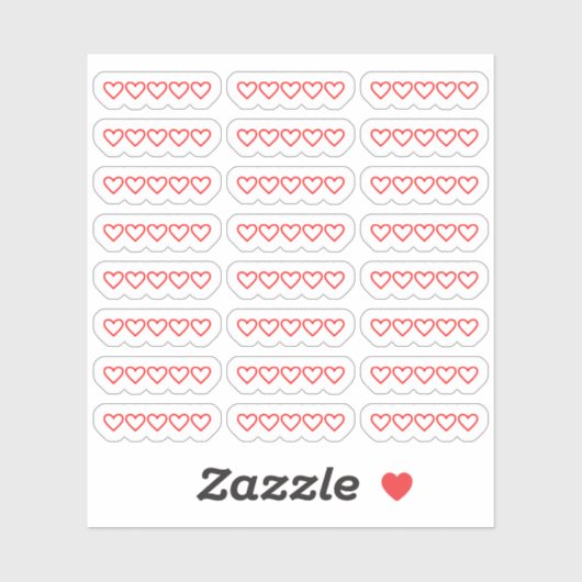 Mini Harten Blank Boek Film Waardering Bujo Planne Sticker (Vel)