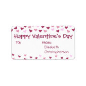 Mini harten naar van Valentijn Treat Etiket (Voorkant)