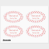 MINI HARTEN Ovale "Hand gemaakte" Stickers (Vel)