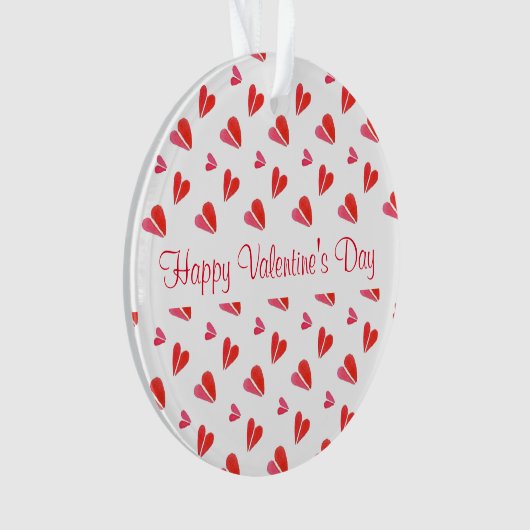 MINI HARTEN Valentijn Acryl Cirkel Ornament (voorkant)