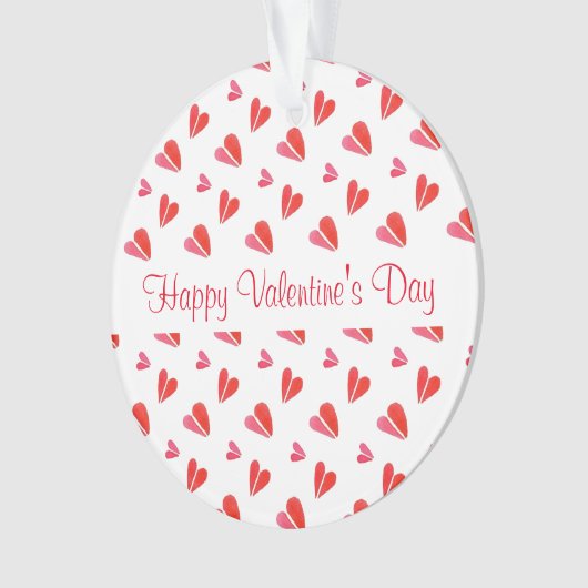 MINI HARTEN Valentijn Acryl Cirkel Ornament (voorkant)