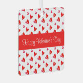 MINI HARTEN Valentijn Metalen Vierkant Ornament Ro (Voorkant Rechts)