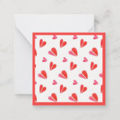 MINI HARTJES 2.5" Vierkante Plat Kaart II Notitiekaartje (Voorkant)