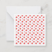 MINI HARTJES 2,5x2,5 lege platte kaart Notitiekaartje (Voorkant)