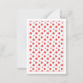 MINI HARTJES 3.5x2.5 Blanco Platte kaart Notitiekaartje (Voorkant)