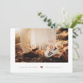 Mini Heart, gehuwde kerstfoto Feestdagenkaart (Staand voorkant)