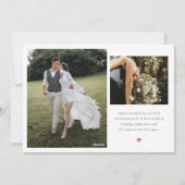 Mini Heart, gehuwde kerstfoto Feestdagenkaart (Achterkant)