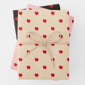 Mini Heart Pattern Wrapping Paper Sheets (In situ)