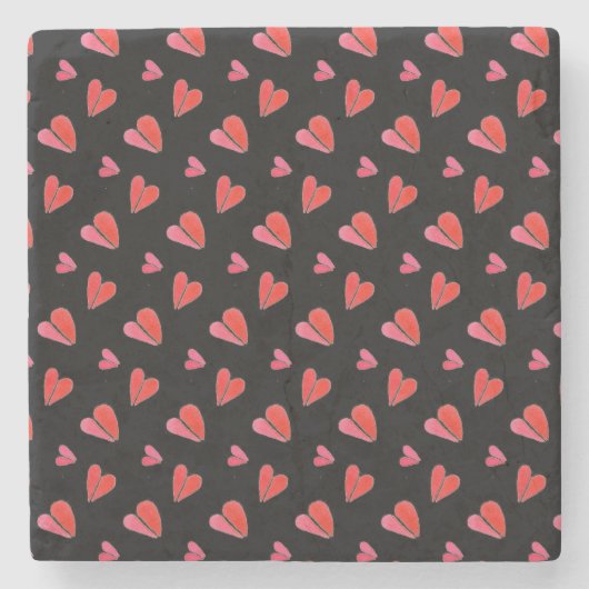 MINI HEARTS II Marmeren Steen Onderzetter (Voorkant)