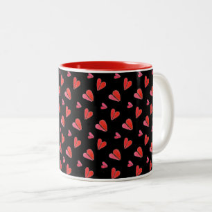 MINI HEARTS II Rood Twee-Tons Kopje Tweekleurige Koffiemok