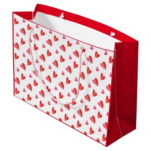 MINI HEARTS Large Cft Bag Groot Cadeauzakje (Achterkant Gekanteld)