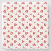 MINI HEARTS Marble Stone Onderzetter (Voorkant)