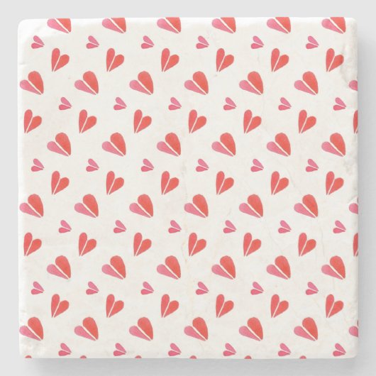 MINI HEARTS Marmeren Stenen Onderzetter (Voorkant)