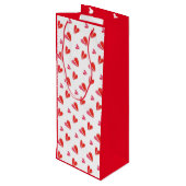 MINI HEARTS Wine Gift Bag Wijn Cadeautas (Achterkant Gekanteld)