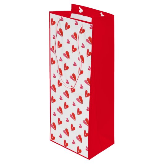 MINI HEARTS Wine Gift Bag Wijn Cadeautas (Achterkant Gekanteld)