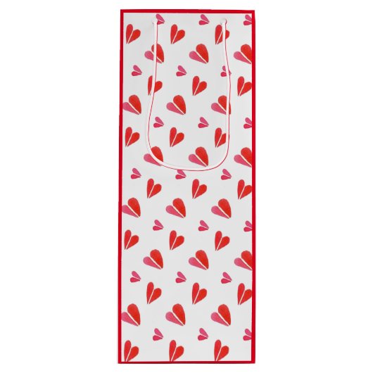 MINI HEARTS Wine Gift Bag Wijn Cadeautas (Voorkant)