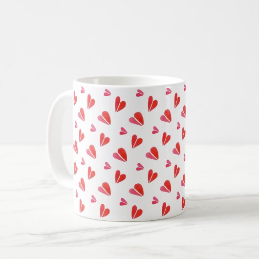 MINI HEARTS Witte Mok (Voorkant links)