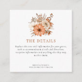 MINI | Herfst Bloemen Trouwinformatie Details Informatiekaartje (Voorkant)