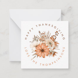 MINI herfst Florals Foliage Happy Thanksgiving Notitiekaartje