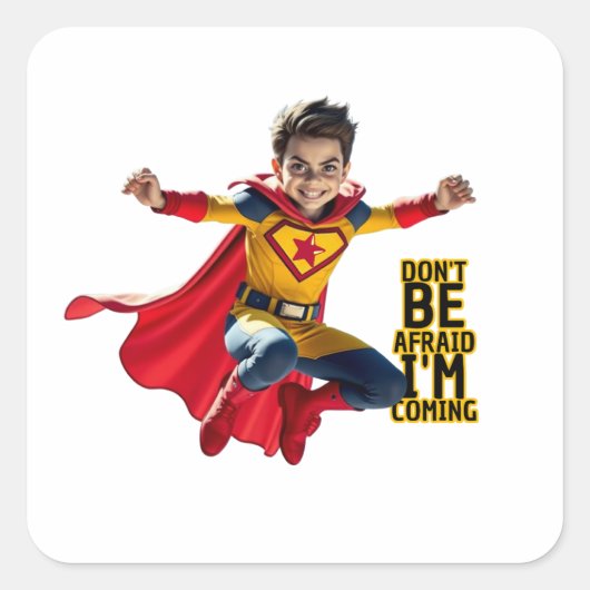 Mini Hero Mischief Vierkante Sticker (Voorkant)