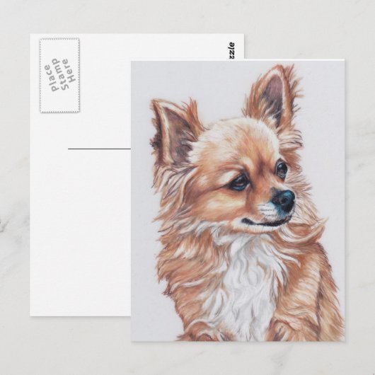 Mini het Chihuahua DogArt-Briefkaart Briefkaart (Voorkant / Achterkant)