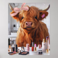 Mini Highland Koe Roze Lint & Beauty Producten