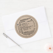 Mini Honey Nutrition Feit Kraft Label Bee (Envelop)