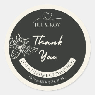 Mini honingpot dekselstickers ronde sticker