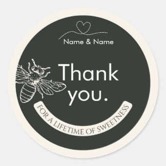 Mini honingpot dekselstickers ronde sticker