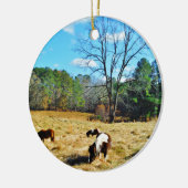 Mini Horses Keramisch Ornament (Links)