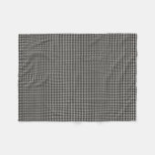 Mini Houndstooth Pattern Black en White Fleece Deken (Voorkant (Horizontaal))