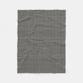 Mini Houndstooth Pattern Black en White Fleece Deken (Voorkant)