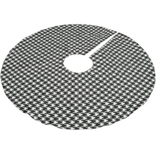 Mini Houndstooth Pattern Black en White Kerstboom Rok