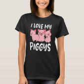 Mini House Pig I Love My Piglet Teacup Pig Ma T-shirt (Voorkant)