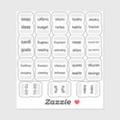 Mini-index-tabbladen Bujo functionele plannerlabel Sticker (Vel)