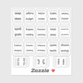 Mini-index-tabbladen Bujo functionele plannerlabel Sticker