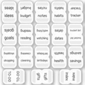 Mini Index Tabs Bujo Functional Planner Labels (Voorkant)