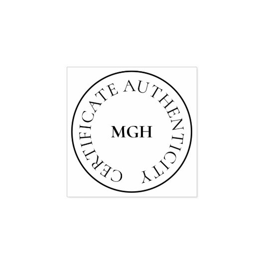 Mini Initialen Certificaat van Echtheid Stempel (Afrduk)