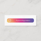 Mini Instagram Foto QR Code Visitekaartje (Voorkant)