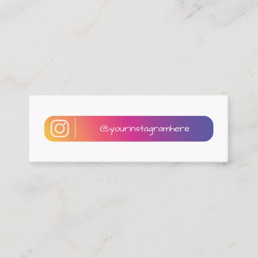 Mini Instagram Foto QR Code Visitekaartje (Voorkant)