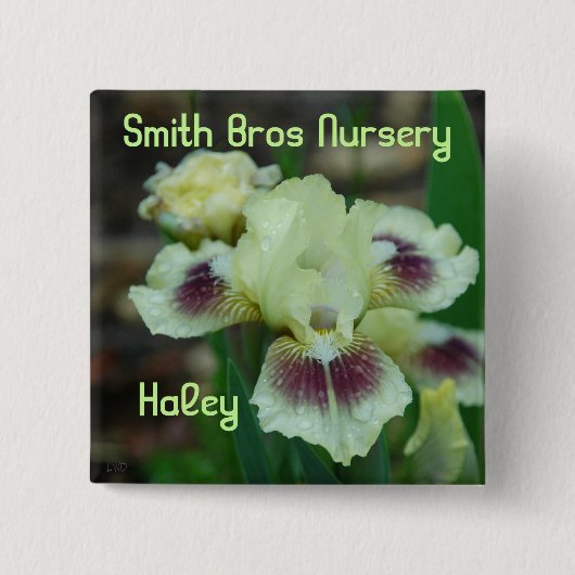 Mini Iris Button-Badge Vierkante Button 5,1 Cm (Voorkant)