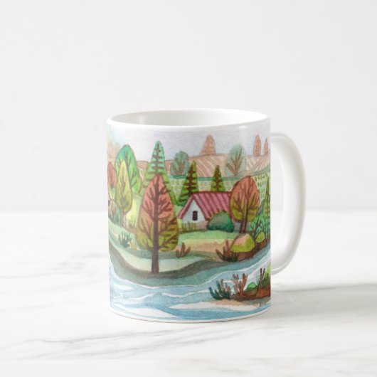 Mini Island Cottage Lakescape Koffiemok (Voorkant rechts)