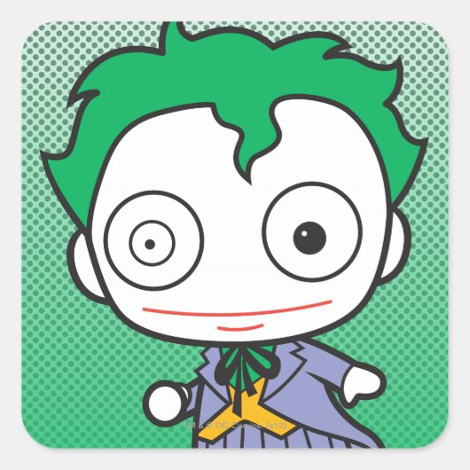 Mini Joker Vierkante Sticker (Voorkant)