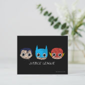 Mini Justice League Head Sketch Briefkaart (Staand voorkant)