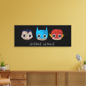 Mini Justice League Head Sketch Canvas Afdruk (Insitu (Woonkamer))