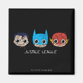 Mini Justice League Head Sketch Magneet (Voorkant)