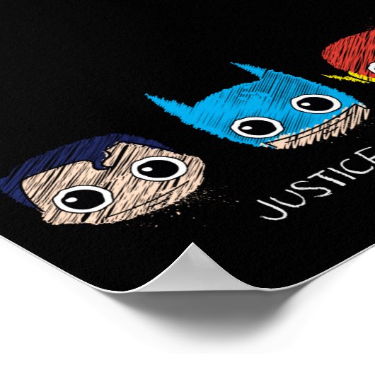 Mini Justice League Head Sketch Poster (Hoek)