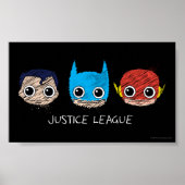 Mini Justice League Head Sketch Poster (Voorkant)