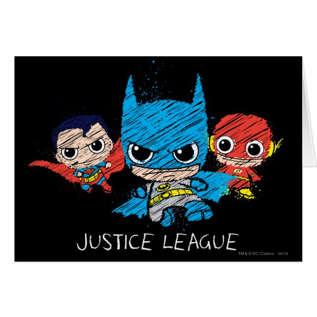 Mini Justice League Sketch (Voorkant Horizontaal)
