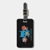 Mini Justice League Sketch Bagagelabel (Voorkant verticaal)